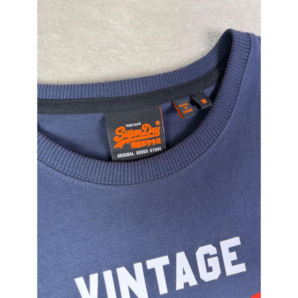 Superdry Vintage Tee Shirt Mens Medium Tokyo Japan Navy Blue Graphic T-Shirt - Picture 4 of 9